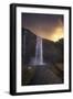 Europe, Iceland, Seljalandsfoss, Seljalandsfoss Waterfall At Sunset-Aliaume Chapelle-Framed Photographic Print