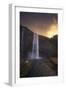 Europe, Iceland, Seljalandsfoss, Seljalandsfoss Waterfall At Sunset-Aliaume Chapelle-Framed Photographic Print