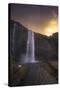 Europe, Iceland, Seljalandsfoss, Seljalandsfoss Waterfall At Sunset-Aliaume Chapelle-Stretched Canvas