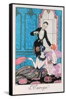 Europe', Illustration for a Calendar for 1921, 1920-Georges Barbier-Framed Stretched Canvas