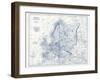 Europe in Shades of Blue-Vision Studio-Framed Art Print