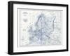 Europe in Shades of Blue-Vision Studio-Framed Art Print