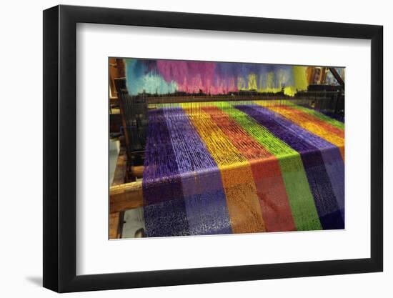 Europe, Ireland, Avoca. Avoca Handweavers Mill, County Wicklow. Woollen Weaving Loom.-Kymri Wilt-Framed Photographic Print
