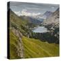 Europe, Italy, Alps, Dolomites, Mountains, Marmolada - Fedaia Lake-Mikolaj Gospodarek-Stretched Canvas
