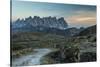 Europe, Italy, Alps, Dolomites, Mountains, Pale di San Martino, View from Col Margherita Park-Mikolaj Gospodarek-Stretched Canvas