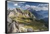 Europe, Italy, Alps, Dolomites, Mountains, Passo Giau, View from Rifugio Nuvolau-Mikolaj Gospodarek-Framed Stretched Canvas