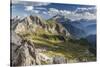 Europe, Italy, Alps, Dolomites, Mountains, Passo Giau, View from Rifugio Nuvolau-Mikolaj Gospodarek-Stretched Canvas