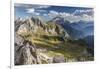 Europe, Italy, Alps, Dolomites, Mountains, Passo Giau, View from Rifugio Nuvolau-Mikolaj Gospodarek-Framed Photographic Print