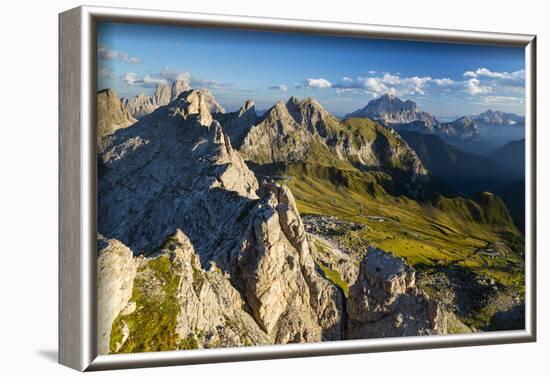 Europe, Italy, Alps, Dolomites, Mountains, Passo Giau, View from Rifugio Nuvolau-Mikolaj Gospodarek-Framed Photographic Print