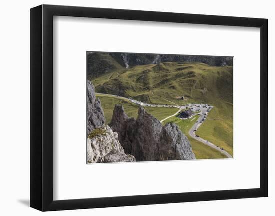 Europe, Italy, Alps, Dolomites, Mountains, Passo Giau, View from Rifugio Nuvolau-Mikolaj Gospodarek-Framed Photographic Print