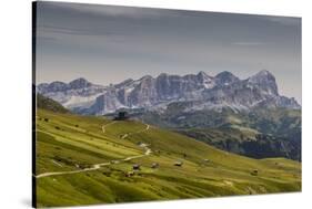 Europe, Italy, Alps, Dolomites, Mountains, Pordoi Pass-Mikolaj Gospodarek-Stretched Canvas