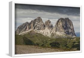Europe, Italy, Alps, Dolomites, Mountains, Sassolungo, View from Rifugio Sass Becè-Mikolaj Gospodarek-Framed Photographic Print
