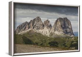 Europe, Italy, Alps, Dolomites, Mountains, Sassolungo, View from Rifugio Sass Becè-Mikolaj Gospodarek-Framed Photographic Print