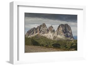 Europe, Italy, Alps, Dolomites, Mountains, Sassolungo, View from Rifugio Sass Becè-Mikolaj Gospodarek-Framed Photographic Print