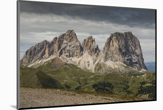 Europe, Italy, Alps, Dolomites, Mountains, Sassolungo, View from Rifugio Sass Becè-Mikolaj Gospodarek-Mounted Photographic Print