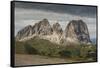 Europe, Italy, Alps, Dolomites, Mountains, Sassolungo, View from Rifugio Sass Becè-Mikolaj Gospodarek-Framed Stretched Canvas