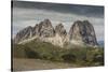 Europe, Italy, Alps, Dolomites, Mountains, Sassolungo, View from Rifugio Sass Becè-Mikolaj Gospodarek-Stretched Canvas