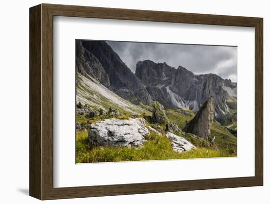 Europe, Italy, Alps, Dolomites, Mountains, South Tyrol, Val Gardena, Malga Pieralongia Alm-Mikolaj Gospodarek-Framed Photographic Print