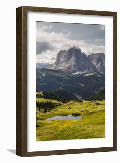 Europe, Italy, Alps, Dolomites, Mountains, South Tyrol, Val Gardena, Sassolungo, View from Seceda-Mikolaj Gospodarek-Framed Photographic Print