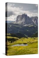 Europe, Italy, Alps, Dolomites, Mountains, South Tyrol, Val Gardena, Sassolungo, View from Seceda-Mikolaj Gospodarek-Stretched Canvas