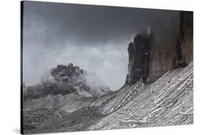 Europe, Italy, Alps, Dolomites, Mountains, Tre Cime di Lavaredo-Mikolaj Gospodarek-Stretched Canvas