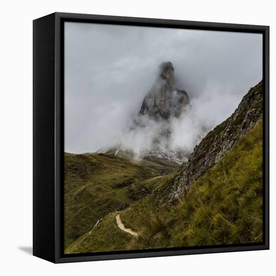 Europe, Italy, Alps, Dolomites, Mountains, Veneto, Belluno, Giau Pass - La Gusela-Mikolaj Gospodarek-Framed Stretched Canvas