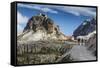 Europe, Italy, Alps, Dolomites, Sexten Dolomites, South Tyrol, Rifugio Antonio Locatelli-Mikolaj Gospodarek-Framed Stretched Canvas