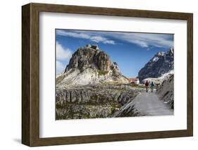 Europe, Italy, Alps, Dolomites, Sexten Dolomites, South Tyrol, Rifugio Antonio Locatelli-Mikolaj Gospodarek-Framed Photographic Print