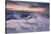 Europe, Italy, Belluno, Cortina d' Ampezzo, Dolomites. Winter sunset from Piccolo Lagazuoi-ClickAlps-Stretched Canvas