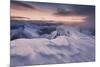 Europe, Italy, Belluno, Cortina d' Ampezzo, Dolomites. Winter sunset from Piccolo Lagazuoi-ClickAlps-Mounted Photographic Print