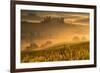 Europe, Italy, Belvedere farmhouse at dawn, province of Siena, Tuscany.-ClickAlps-Framed Photographic Print