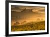 Europe, Italy, Belvedere farmhouse at dawn, province of Siena, Tuscany.-ClickAlps-Framed Photographic Print