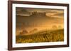 Europe, Italy, Belvedere farmhouse at dawn, province of Siena, Tuscany.-ClickAlps-Framed Photographic Print