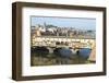 Europe, Italy, Florence. View of Arno River and Ponte Vecchio-Trish Drury-Framed Photographic Print