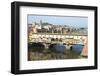 Europe, Italy, Florence. View of Arno River and Ponte Vecchio-Trish Drury-Framed Photographic Print