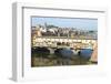 Europe, Italy, Florence. View of Arno River and Ponte Vecchio-Trish Drury-Framed Photographic Print