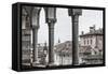 Europe, Italy, Friuli-Venezia-Giulia. The arcades of the Piazzale del Castello in Udine.-Catherina Unger-Framed Stretched Canvas