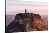 Europe,Italy,Lazio,Viterbo district. Civita of Bagnoregio at dawn-ClickAlps-Stretched Canvas