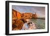 Europe,Italy,Liguria,La Spezia district. Tellaro at sunset-ClickAlps-Framed Photographic Print