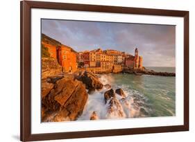 Europe,Italy,Liguria,La Spezia district. Tellaro at sunset-ClickAlps-Framed Photographic Print