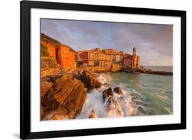 Europe,Italy,Liguria,La Spezia district. Tellaro at sunset-ClickAlps-Framed Photographic Print