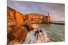 Europe,Italy,Liguria,La Spezia district. Tellaro at sunset-ClickAlps-Mounted Photographic Print