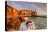 Europe,Italy,Liguria,La Spezia district. Tellaro at sunset-ClickAlps-Stretched Canvas