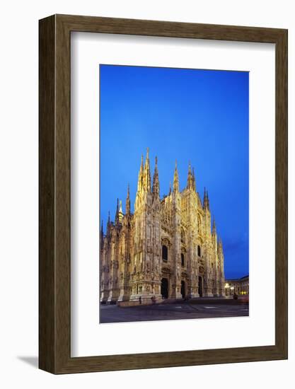 Europe, Italy, Lombardy, Milan, Piazza Del Duomo, Duomo Gothic Style Cathedral-Christian Kober-Framed Photographic Print