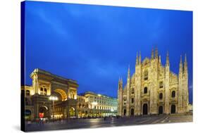 Europe, Italy, Lombardy, Milan, Piazza Del Duomo-Christian Kober-Stretched Canvas