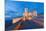 Europe,Italy,Perugia distict,Assisi. The Basilica of St. Francis at dusk-ClickAlps-Mounted Photographic Print