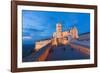 Europe,Italy,Perugia distict,Assisi. The Basilica of St. Francis at dusk-ClickAlps-Framed Photographic Print