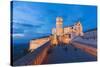 Europe,Italy,Perugia distict,Assisi. The Basilica of St. Francis at dusk-ClickAlps-Stretched Canvas