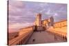 Europe,Italy,Perugia distict,Assisi. The Basilica of St. Francis at sunset-ClickAlps-Stretched Canvas