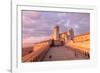 Europe,Italy,Perugia distict,Assisi. The Basilica of St. Francis at sunset-ClickAlps-Framed Premium Photographic Print